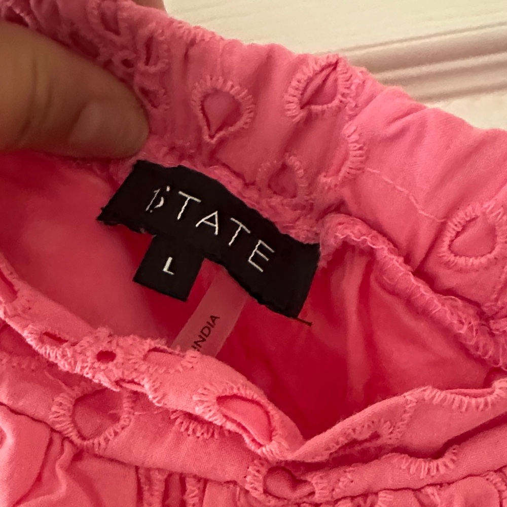 1. State Pink Eyelet Blouse - Picture 2 of 2